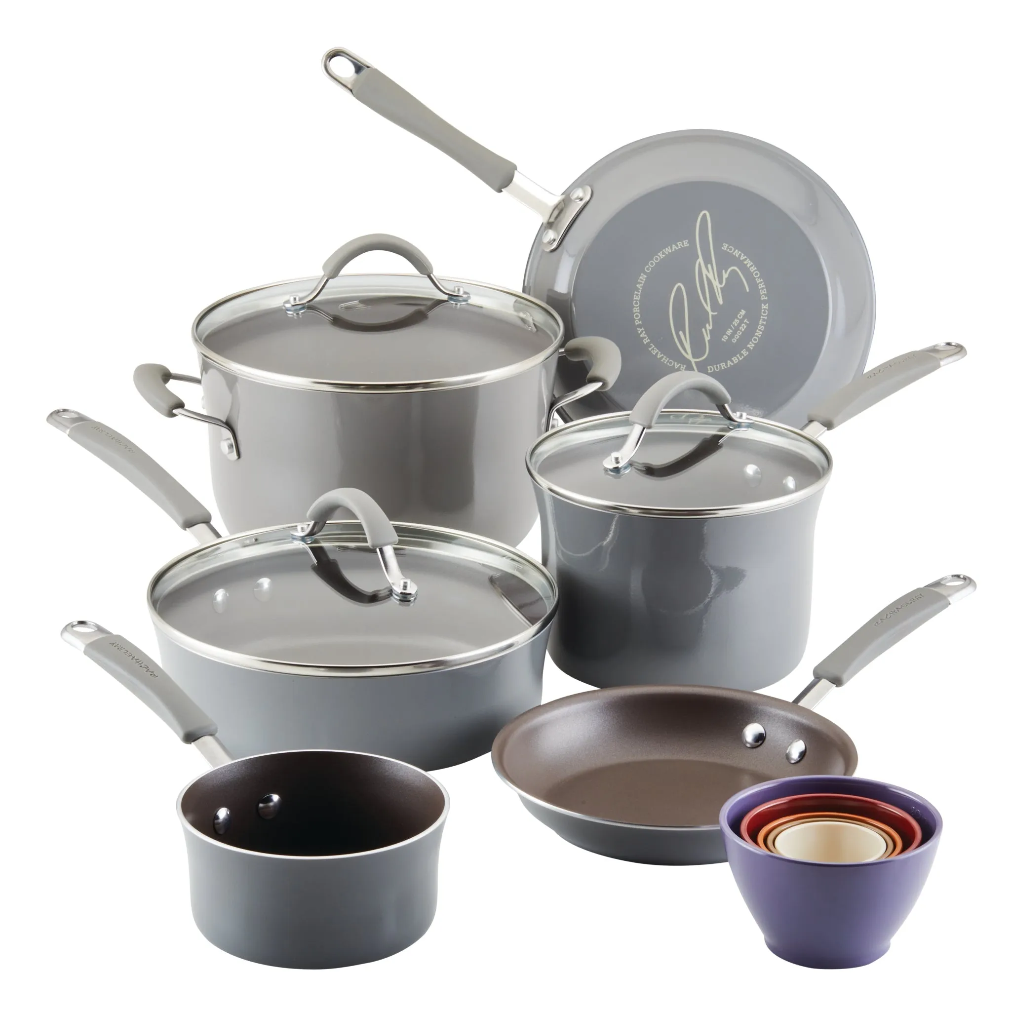14-Piece Cucina Nonstick Cookware and Measuring Cup Set