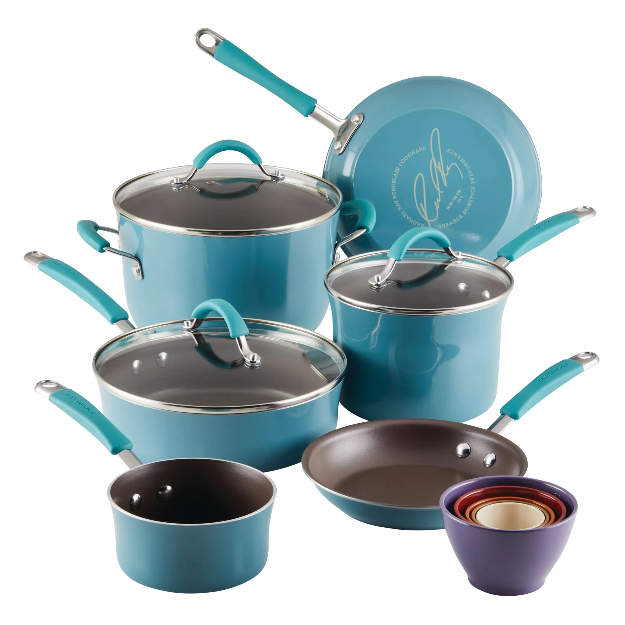 14-Piece Cucina Nonstick Cookware and Measuring Cup Set