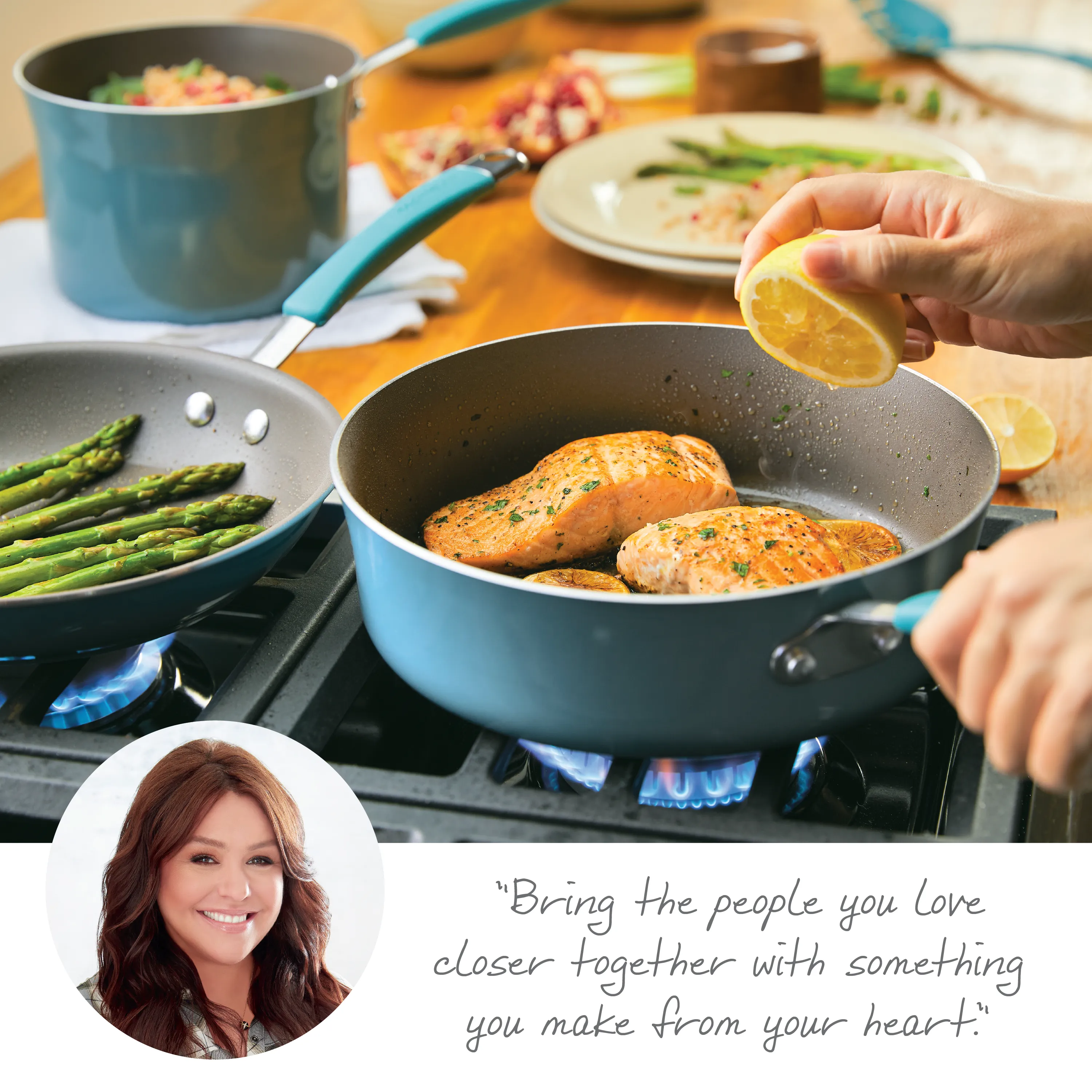 14-Piece Cucina Nonstick Cookware and Measuring Cup Set