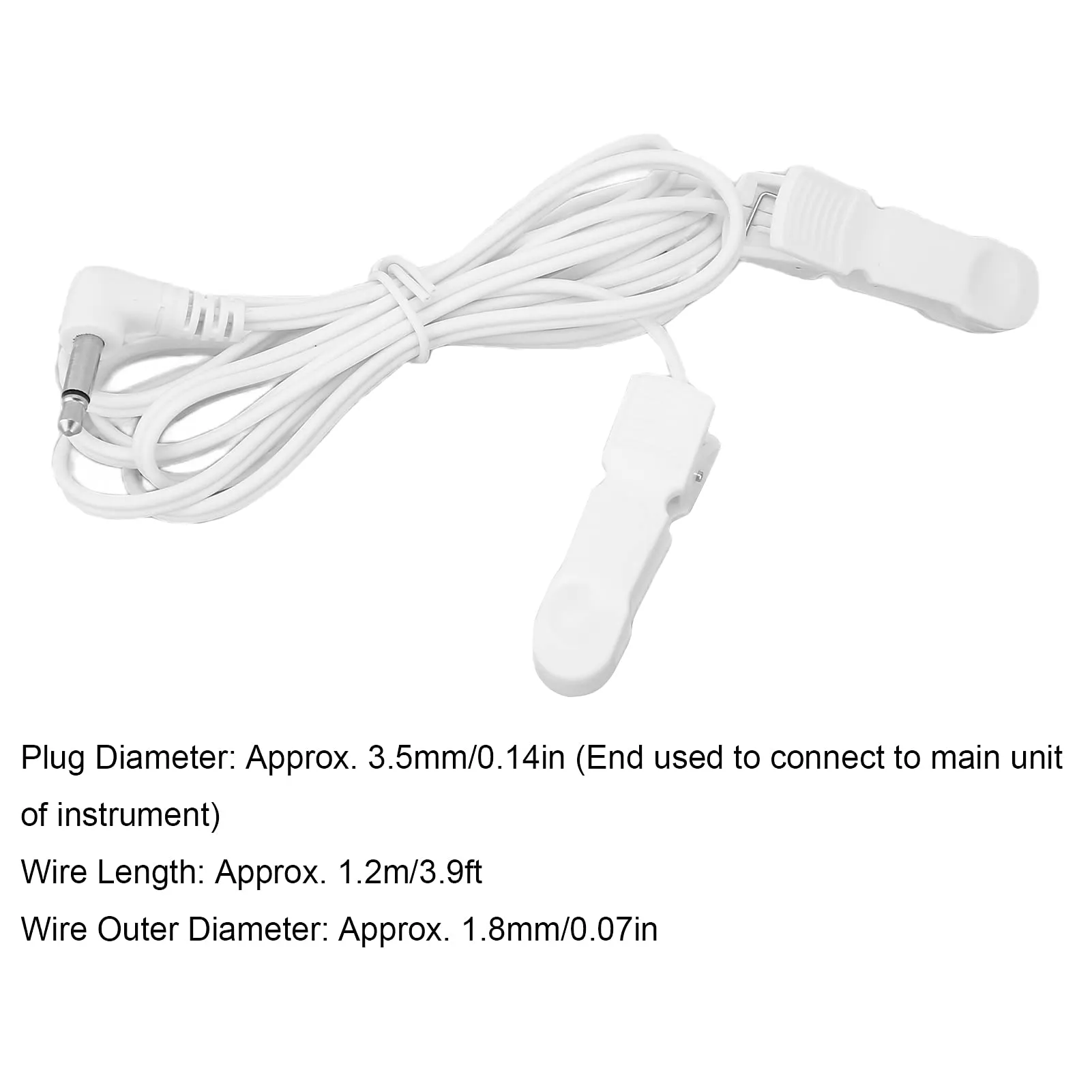 3.5mm TENS Ear Clip for TENS Unit Physiotherapy Machine, Electrode Wire Lead Connecting Cable for Promote Blood Circulation and Make Body Healthy