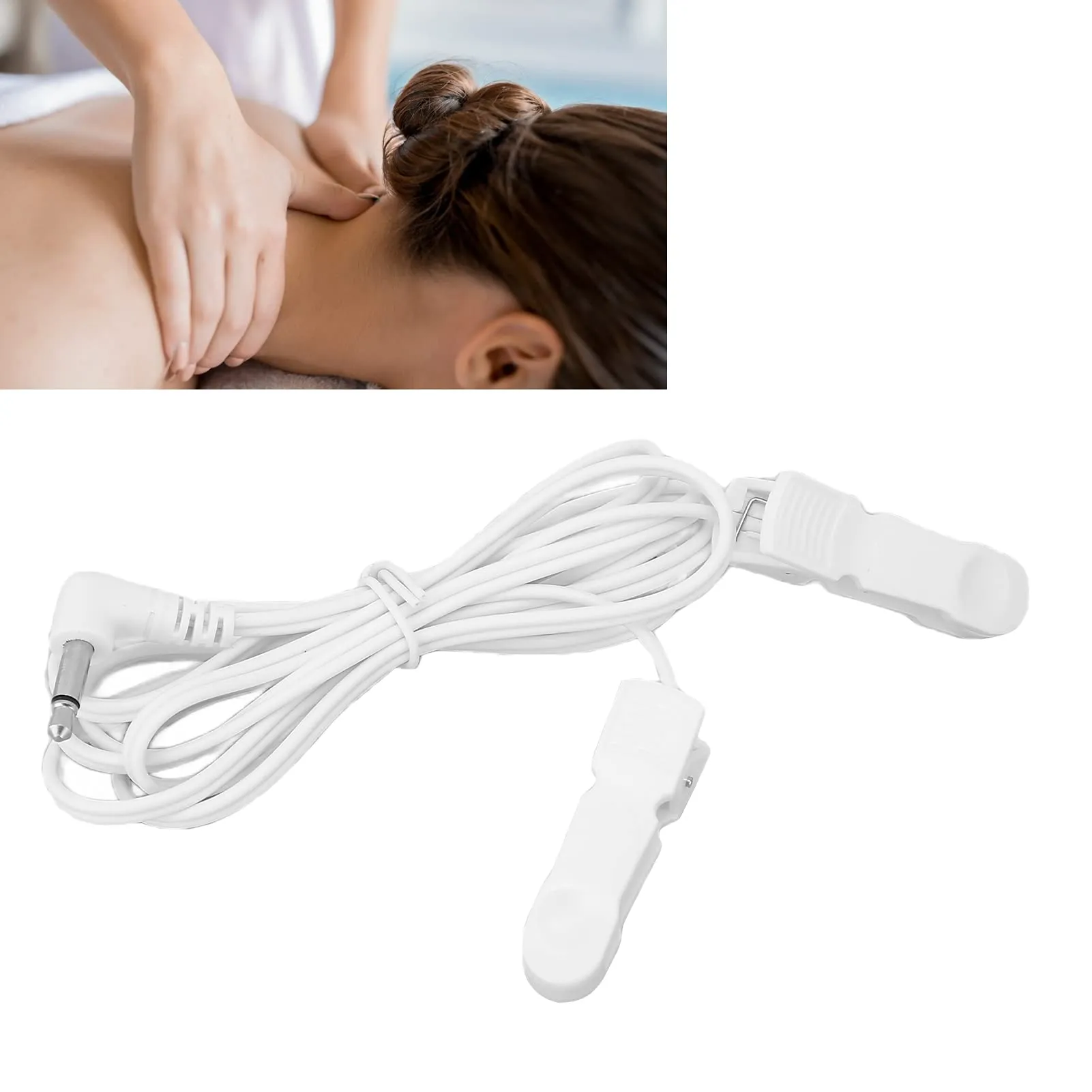 3.5mm TENS Ear Clip for TENS Unit Physiotherapy Machine, Electrode Wire Lead Connecting Cable for Promote Blood Circulation and Make Body Healthy