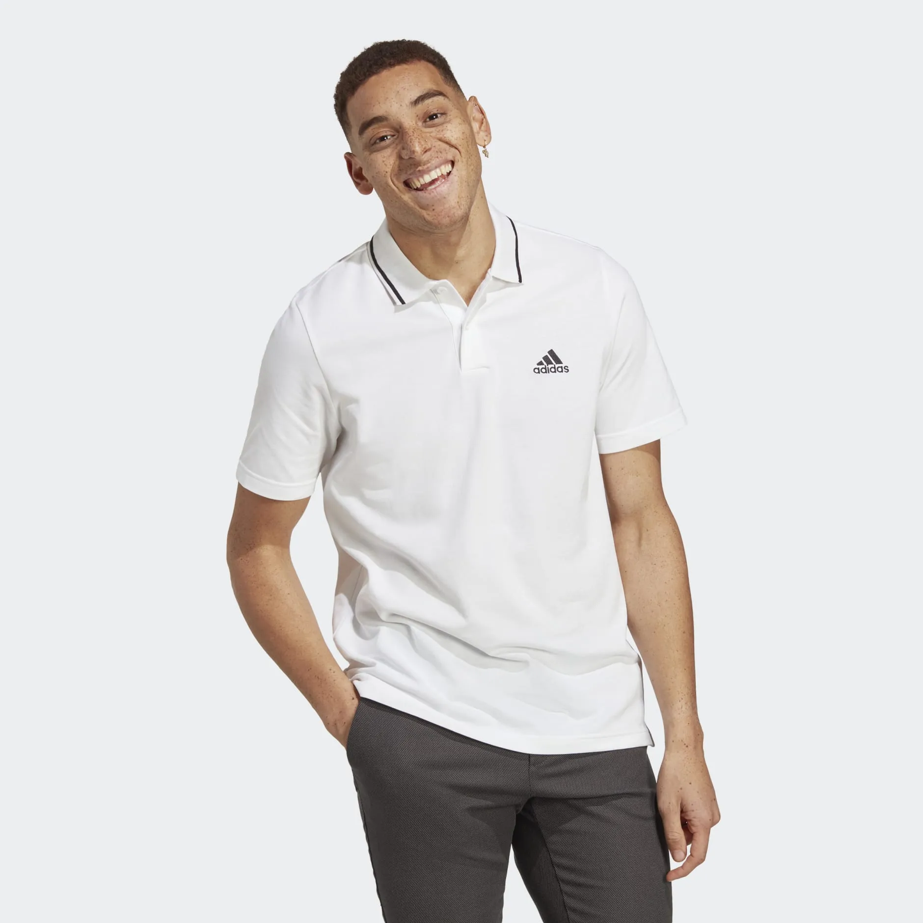 ADIDAS ESSENTIALS PIQUÉ SMALL LOGO POLO SHIRT - IC9315