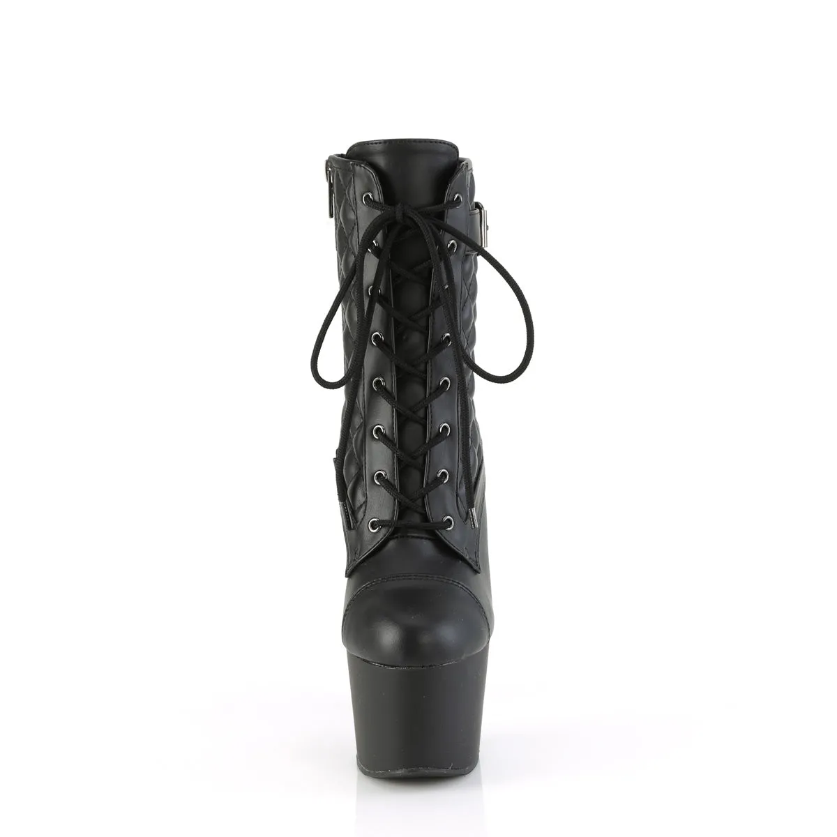 ADORE-1033 Pleaser Black Faux Leather Sexy Platform Shoes (Pole Dancing Heels)