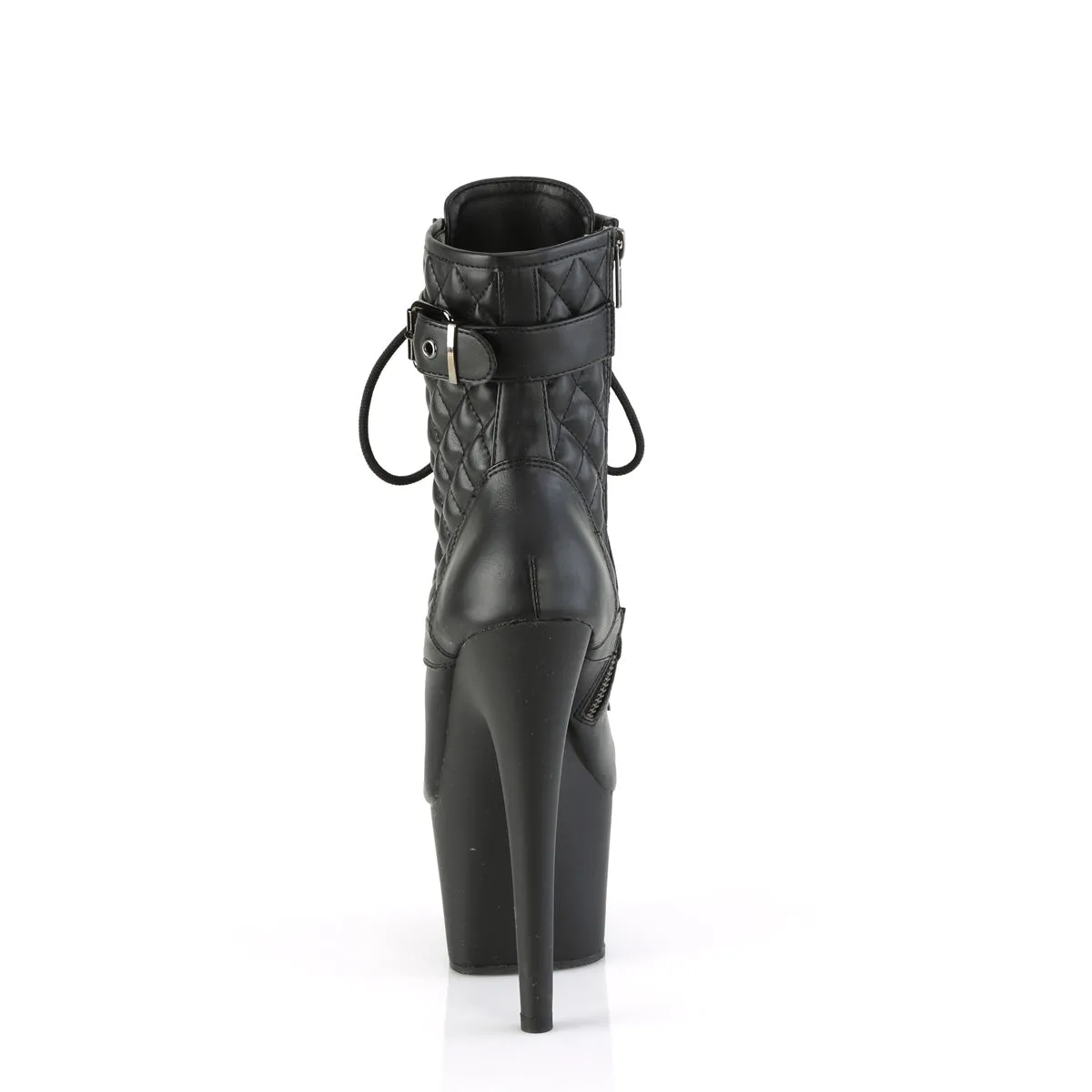 ADORE-1033 Pleaser Black Faux Leather Sexy Platform Shoes (Pole Dancing Heels)