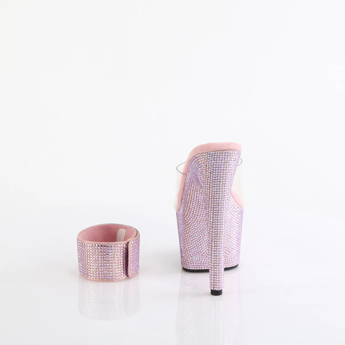 BEJEWELED-712RS Pleaser Clear/Baby Pink Sexy Platform Shoes (Pole Dancing Heels)