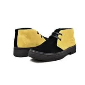 British Walkers Classic Playboy Men's Black and Yellow Suede
