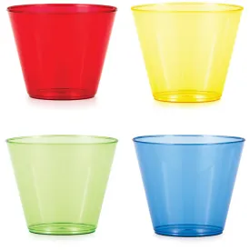 Bulk 9 oz Assorted Colors Plastic Tumblers (144 per Case)