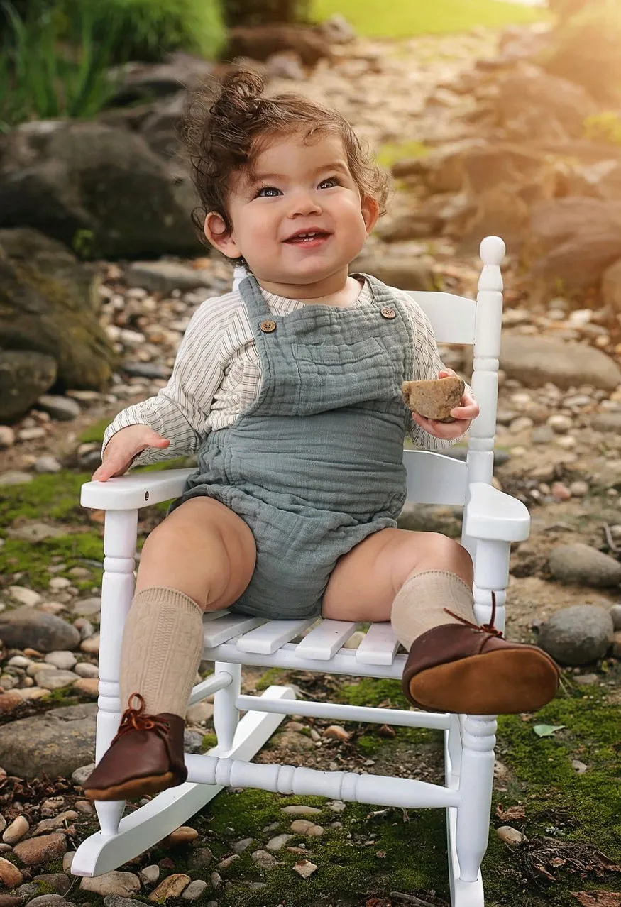 Cable Knit Knee High Socks - Oat