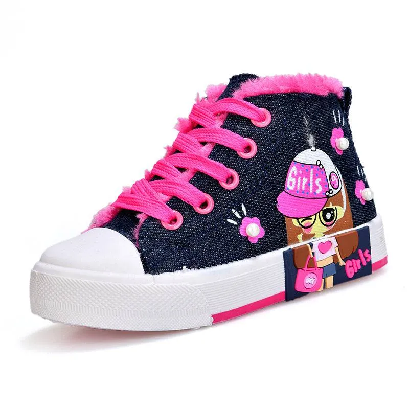Canvas Cartoon Animation Denim Sneakers - GlamzLife