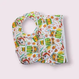 Christmas Mouse   Fox Bib   Burp Cloth Set