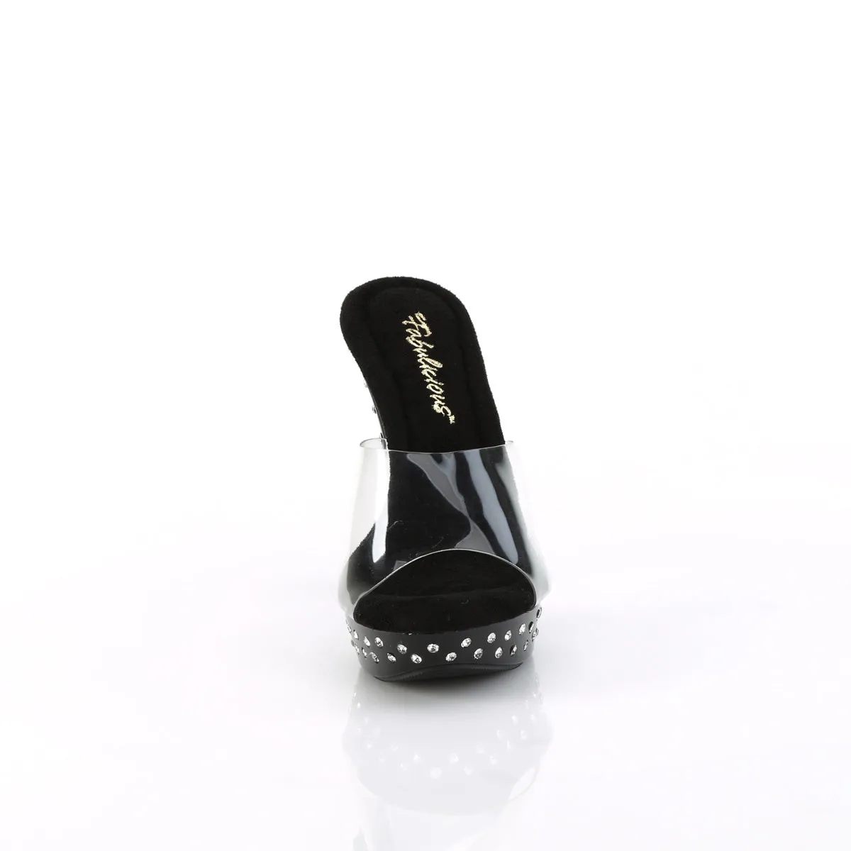 COCKTAIL-501SDT Fabulicious 5" Cocktail Clear/Black Sexy Shoes (High Heels)