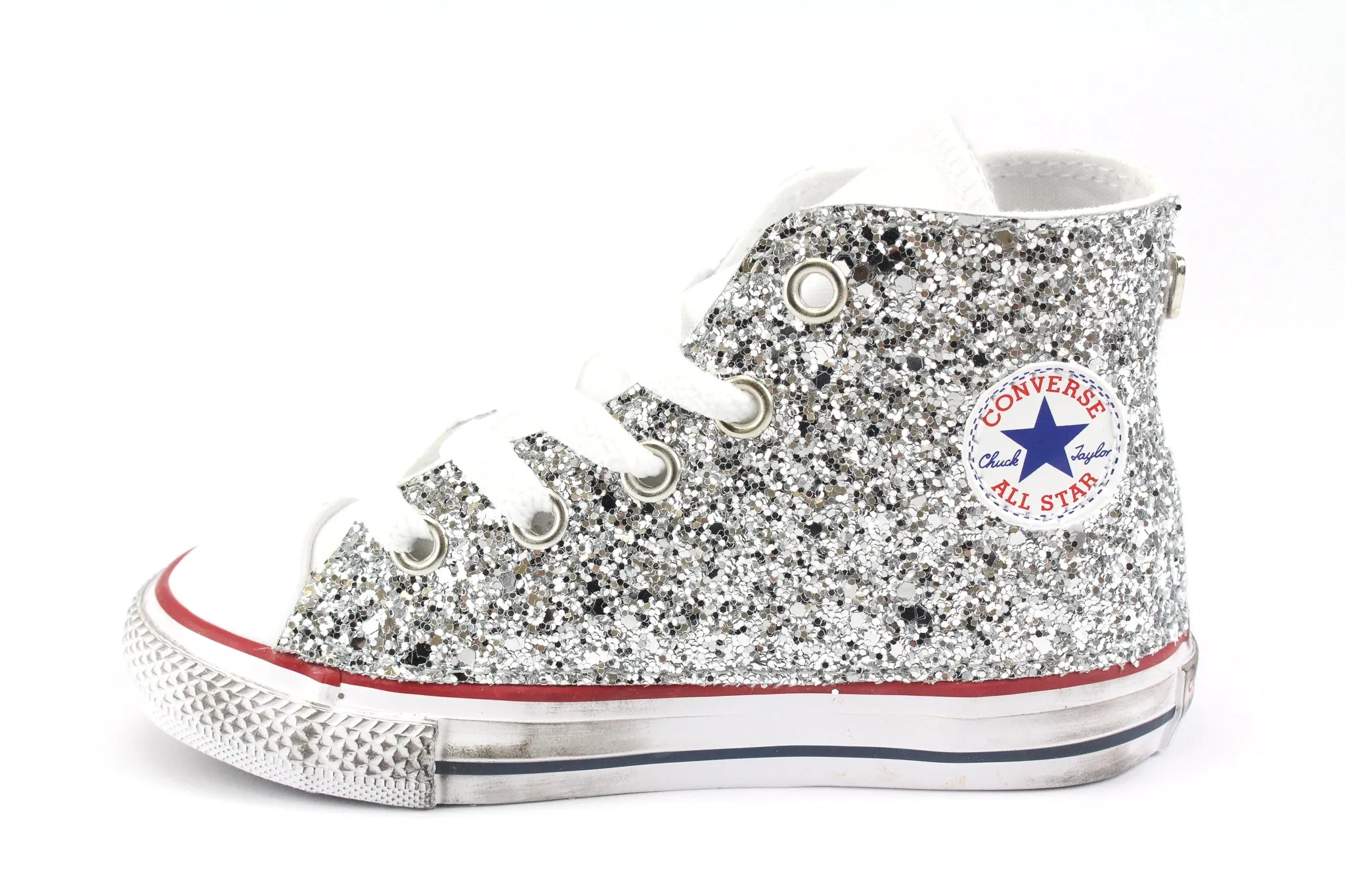 Converse All Star J Silver Glitter