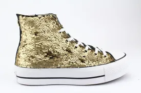 Converse All Star Platform Gold Paillettes