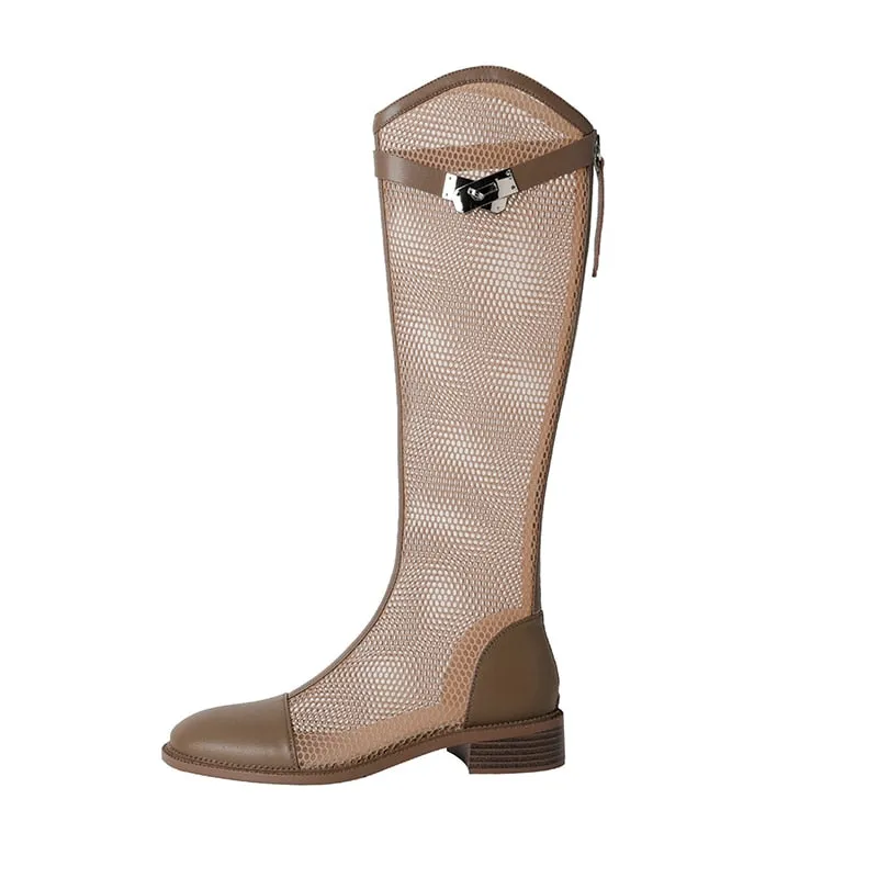 Dani Mesh Knee High Boots - 5 Colors