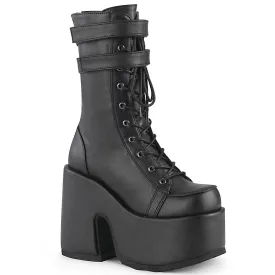 Demonia Camel-250 Lace-Up Mid-Calf Boot