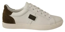 Dolce & Gabbana Chic White Leather Sneakers for Herre