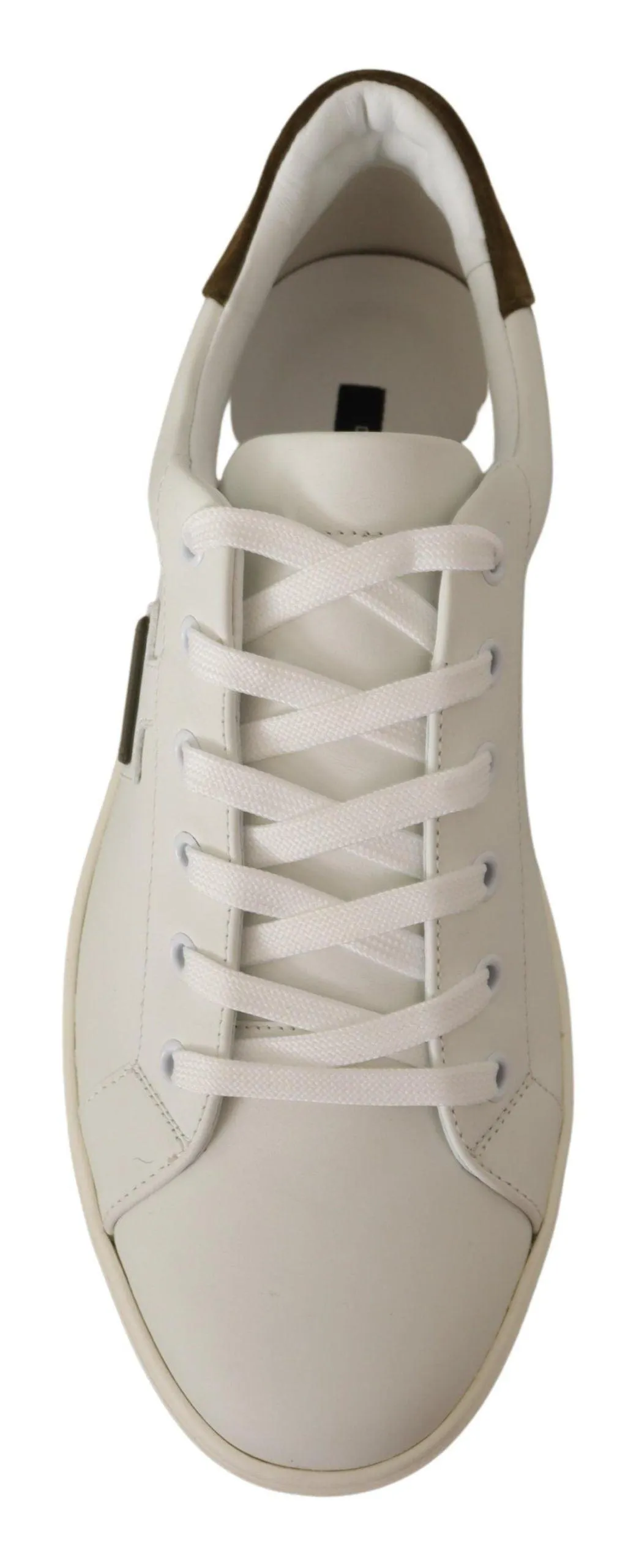Dolce & Gabbana Chic White Leather Sneakers for Herre