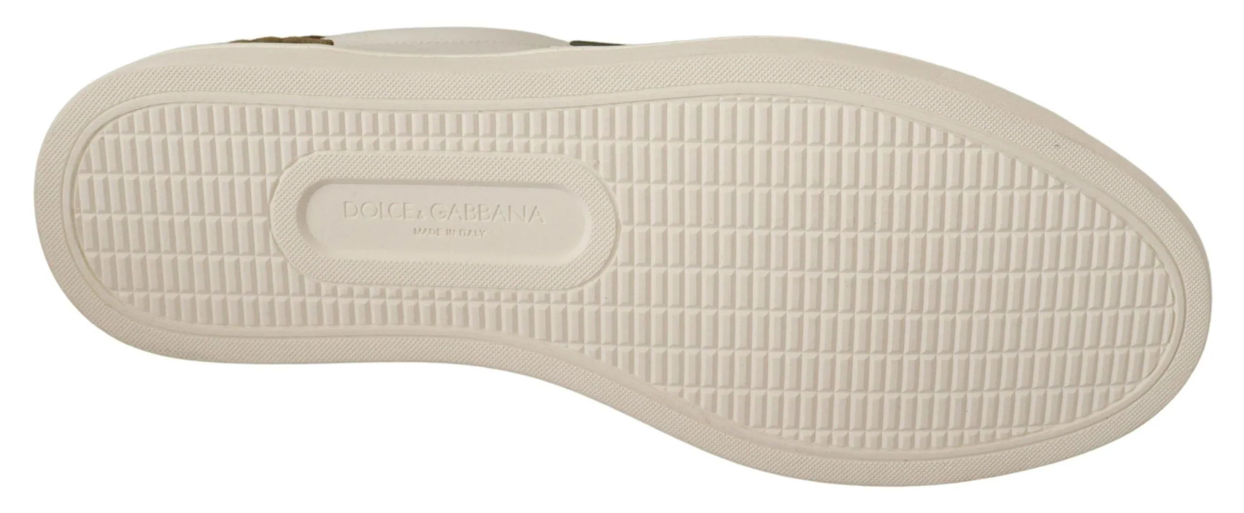 Dolce & Gabbana Chic White Leather Sneakers for Herre