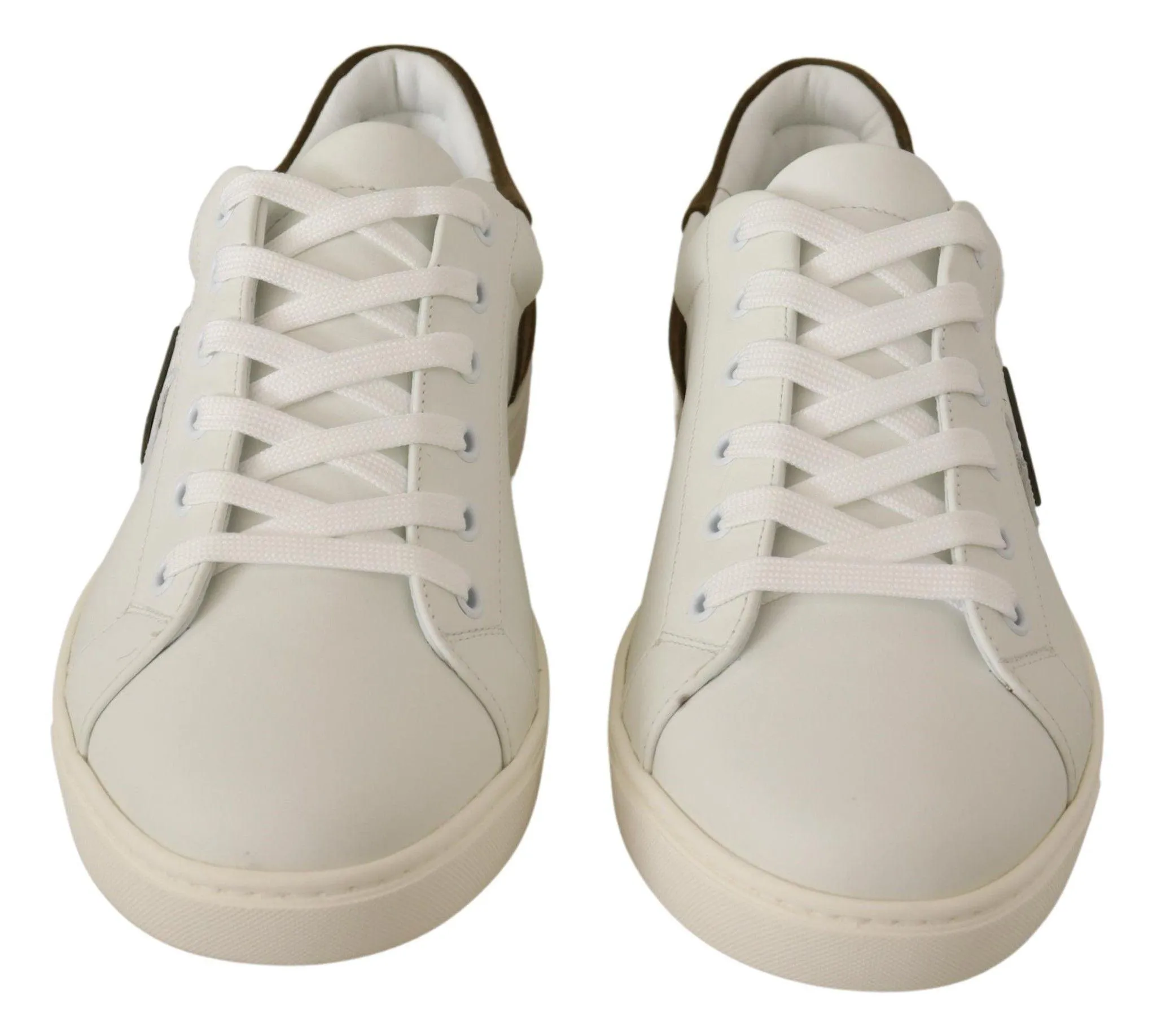 Dolce & Gabbana Chic White Leather Sneakers for Herre