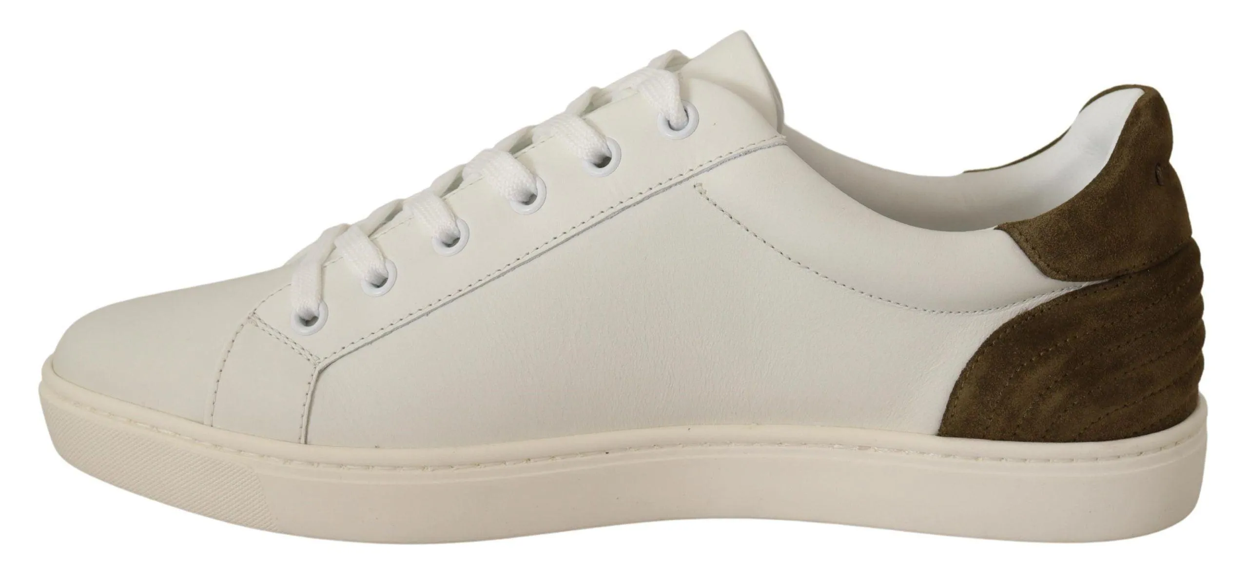 Dolce & Gabbana Chic White Leather Sneakers for Herre