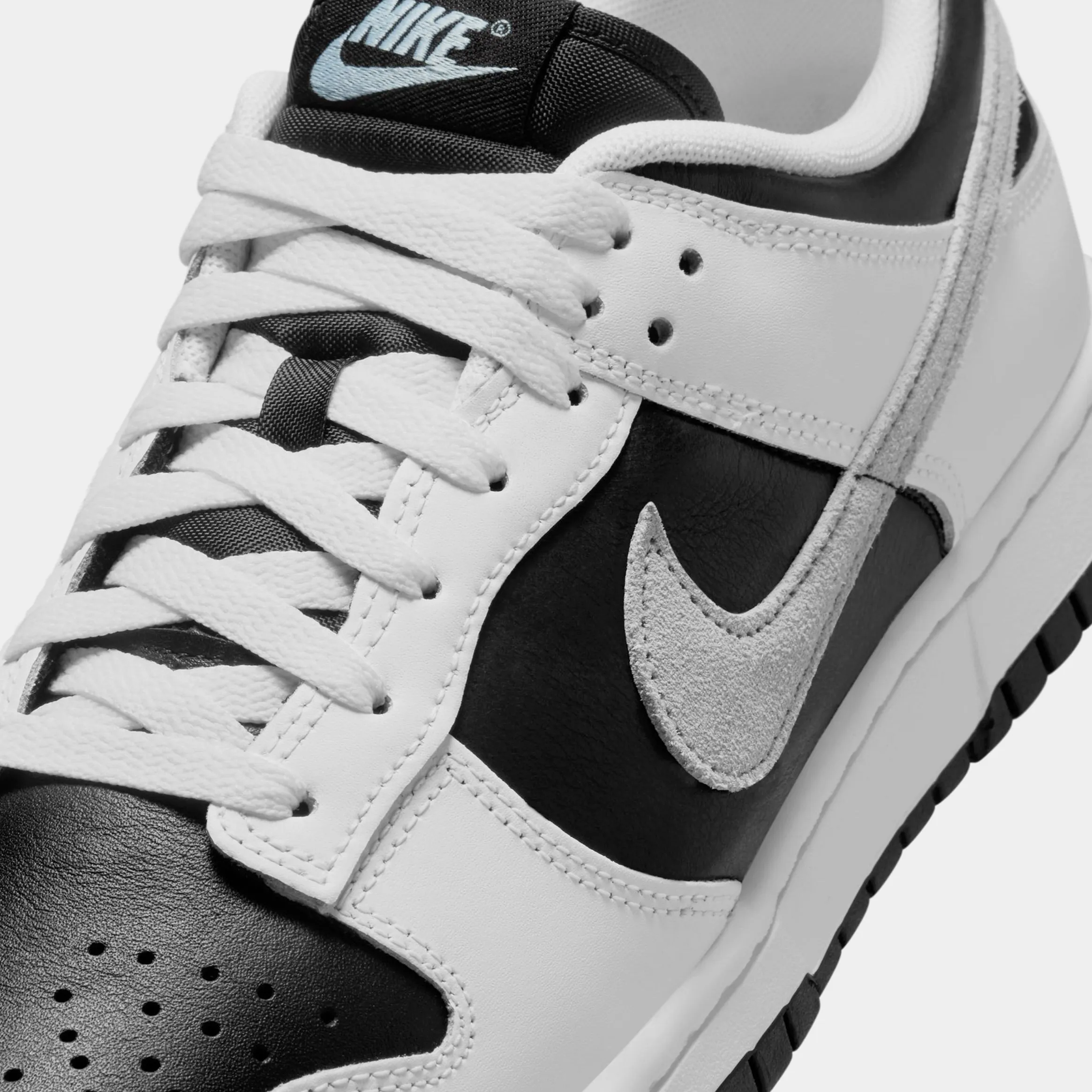 Dunk Low Mens Basketball Shoes (White/LT Armory Blue/Black) Free Shipping