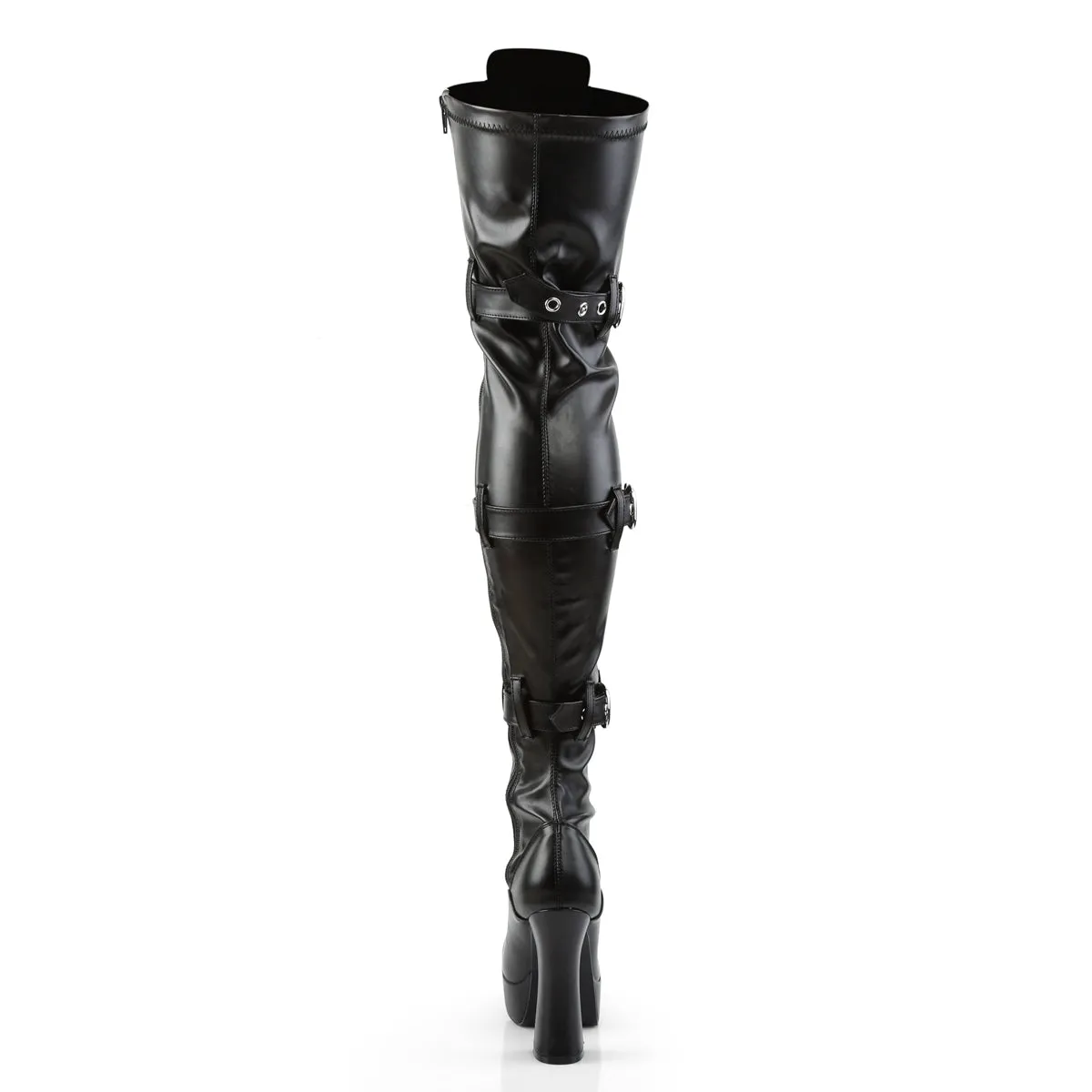 ELECTRA-3028 Pleaser Black Faux Leather Sexy Platform Shoes (Pole Dancing Heels)