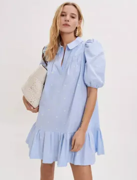 Embroidered Poplin Dress
