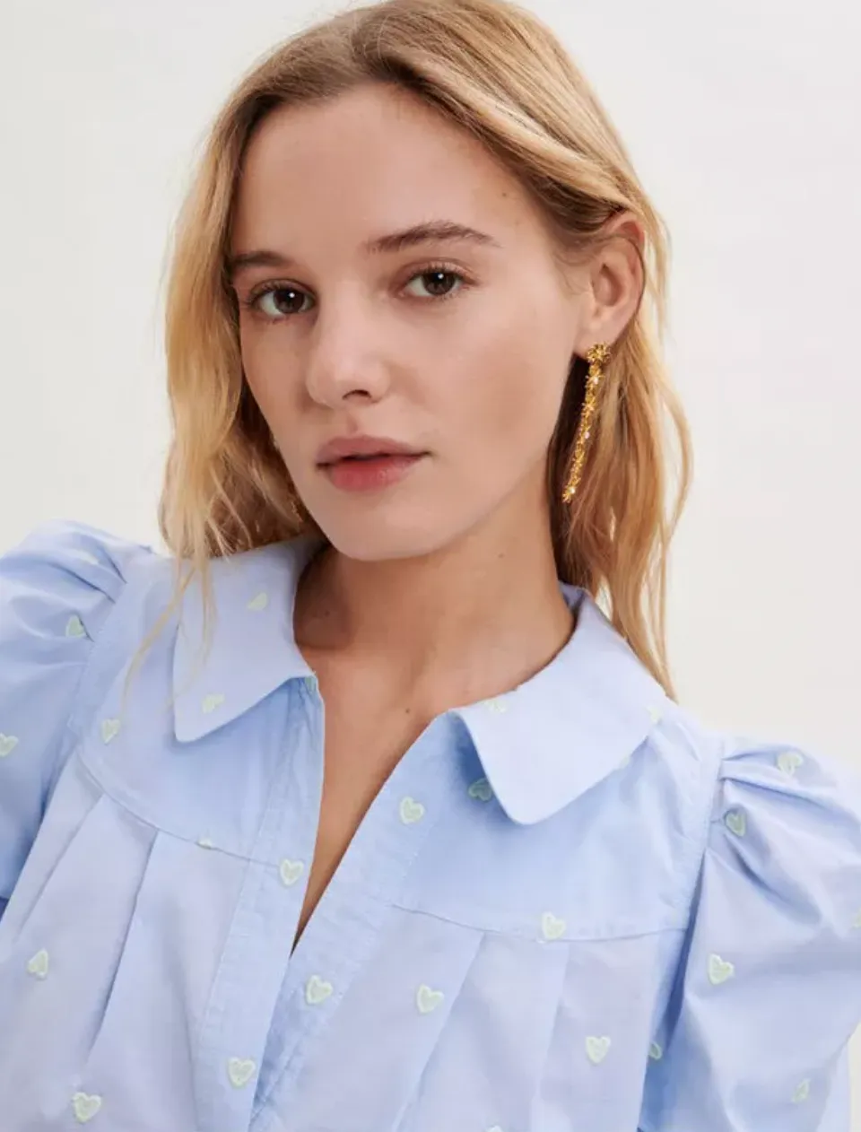 Embroidered Poplin Dress
