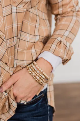 Exquisite 5 Piece Stackable Bracelet Set- Natural