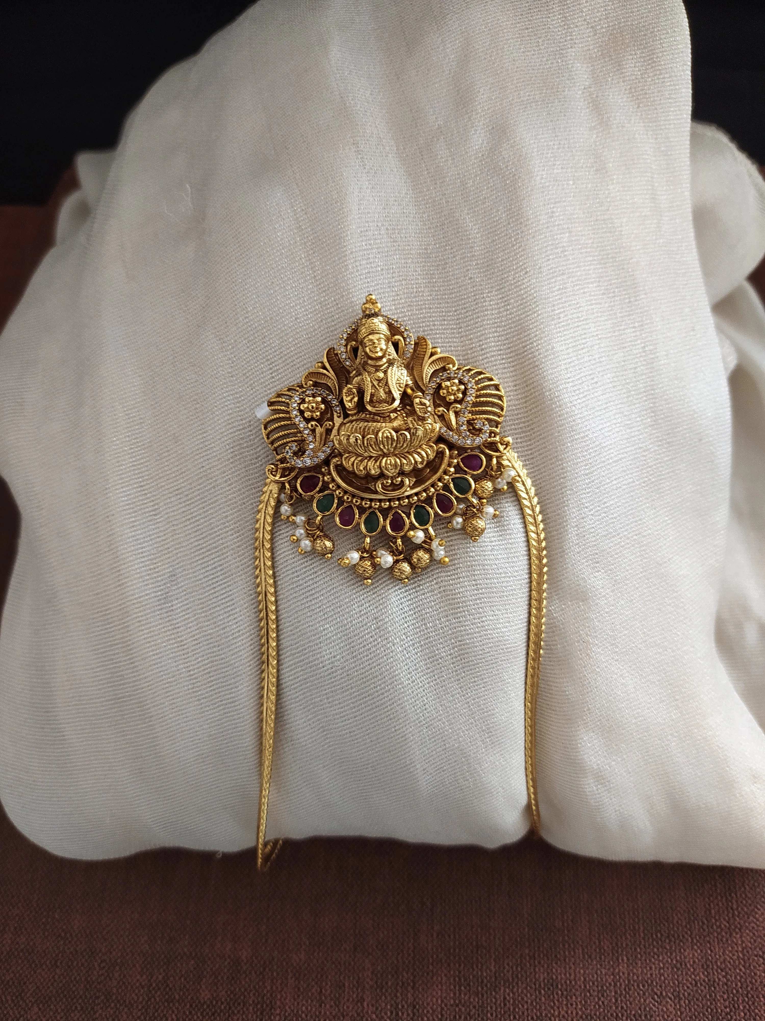 Exquisite Antique Bajuband Featuring Goddess Lakshmi