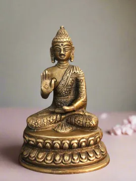 Exquisite Brass Vintage Buddha Statue
