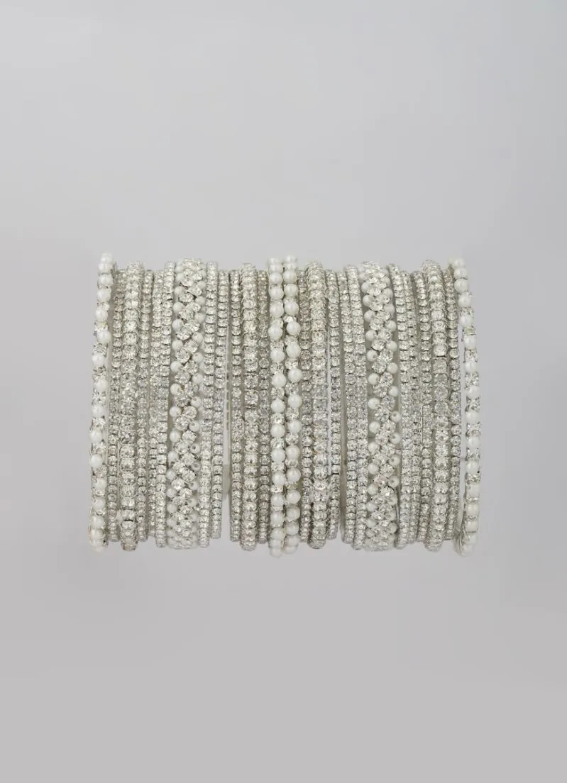 Exquisite Diamante Bangle Set