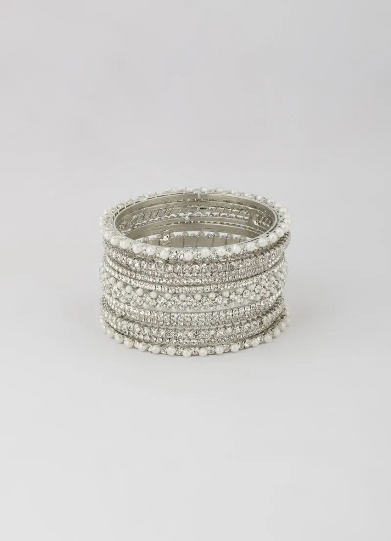 Exquisite Diamante Bangle Set
