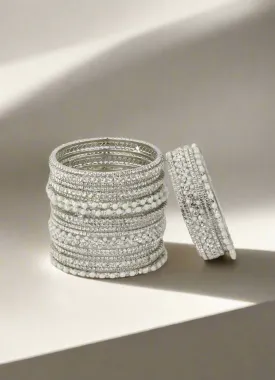 Exquisite Diamante Bangle Set