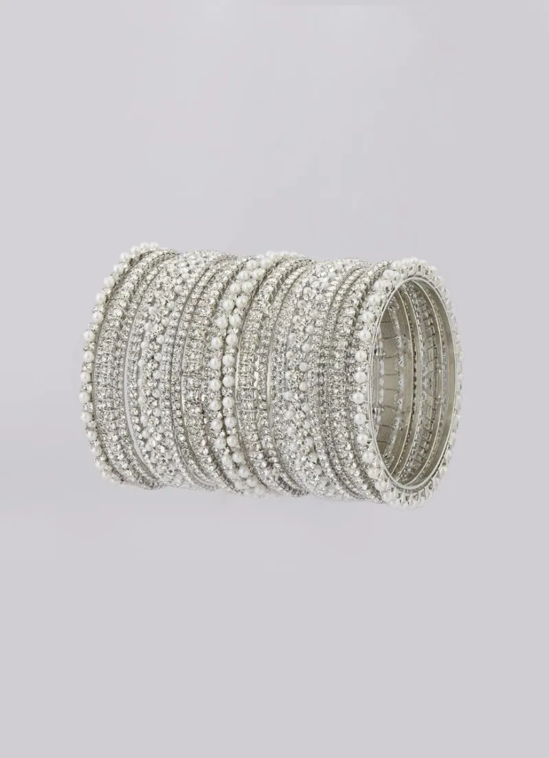 Exquisite Diamante Bangle Set
