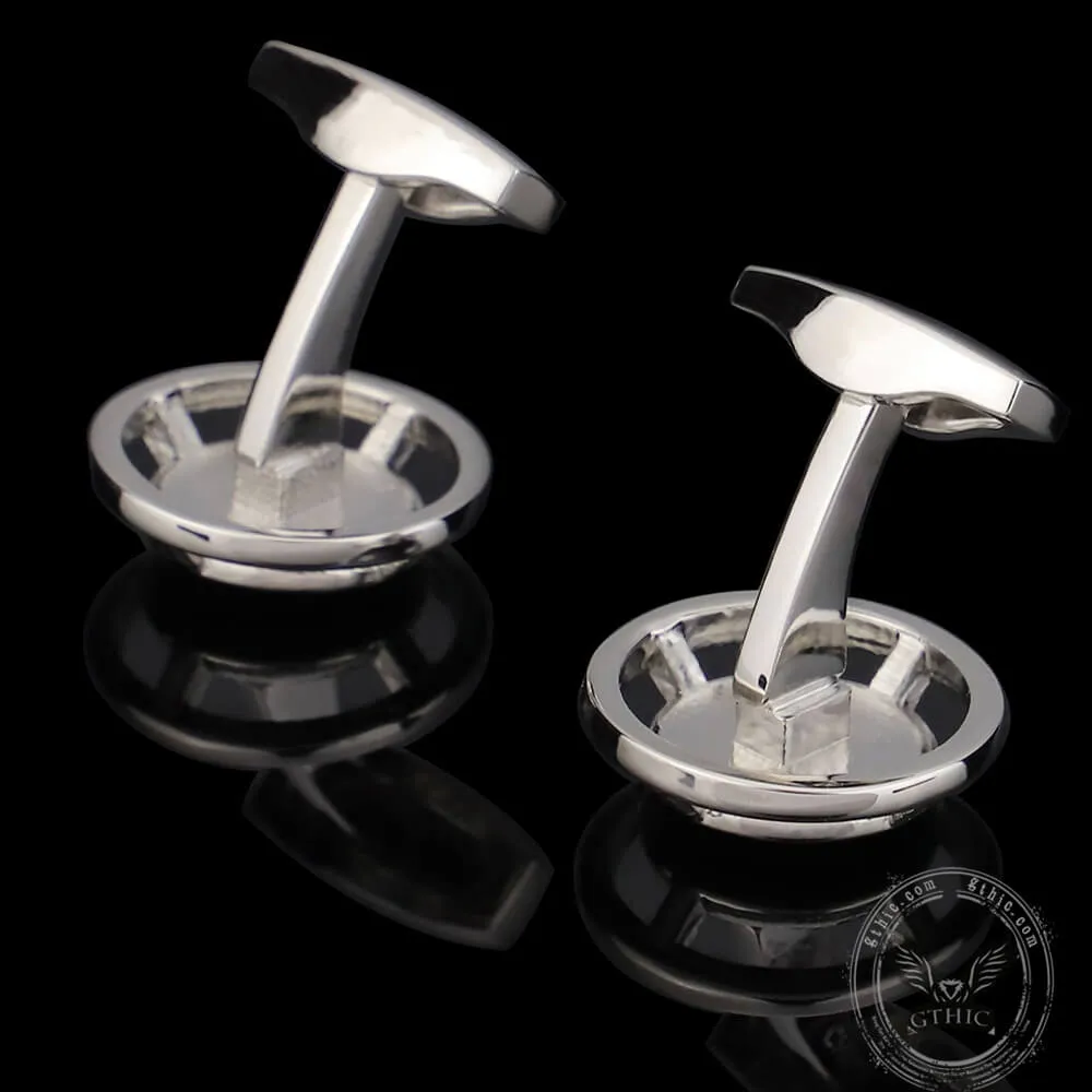 Exquisite Eye Brass Whale Back Cufflinks