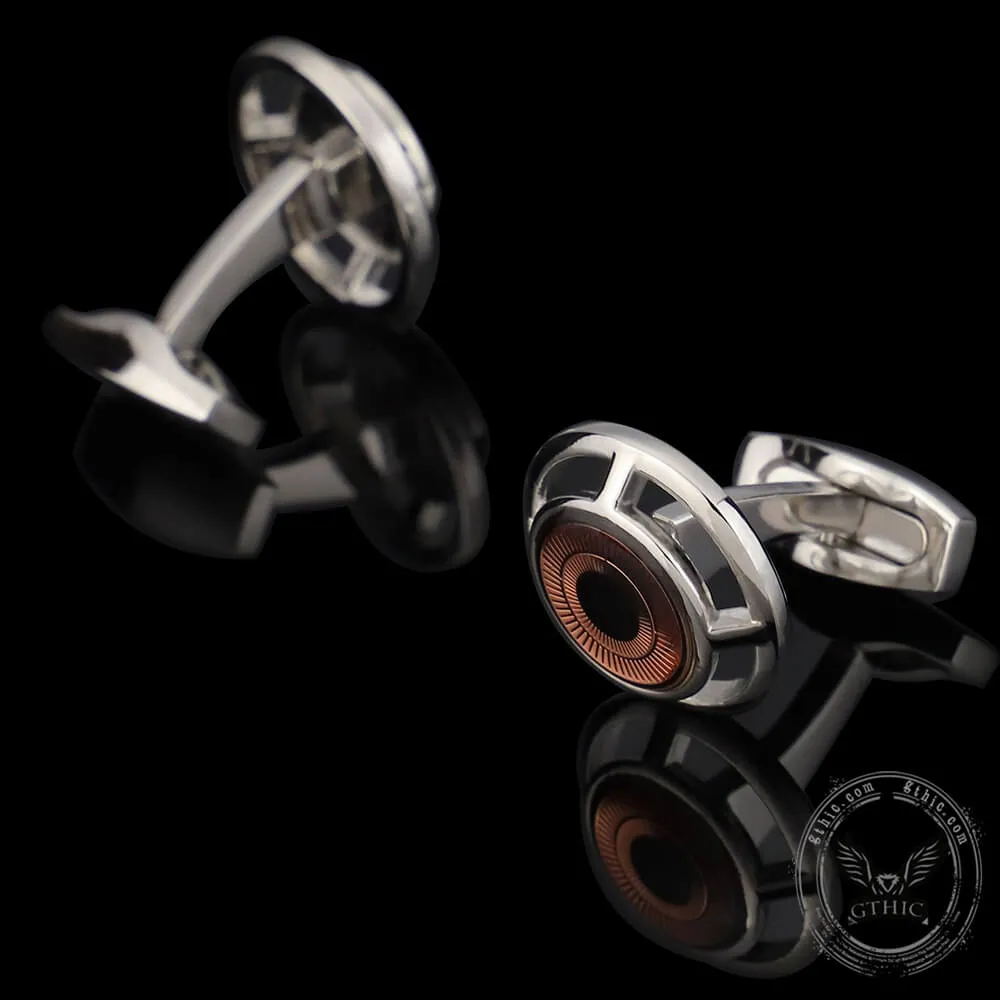 Exquisite Eye Brass Whale Back Cufflinks