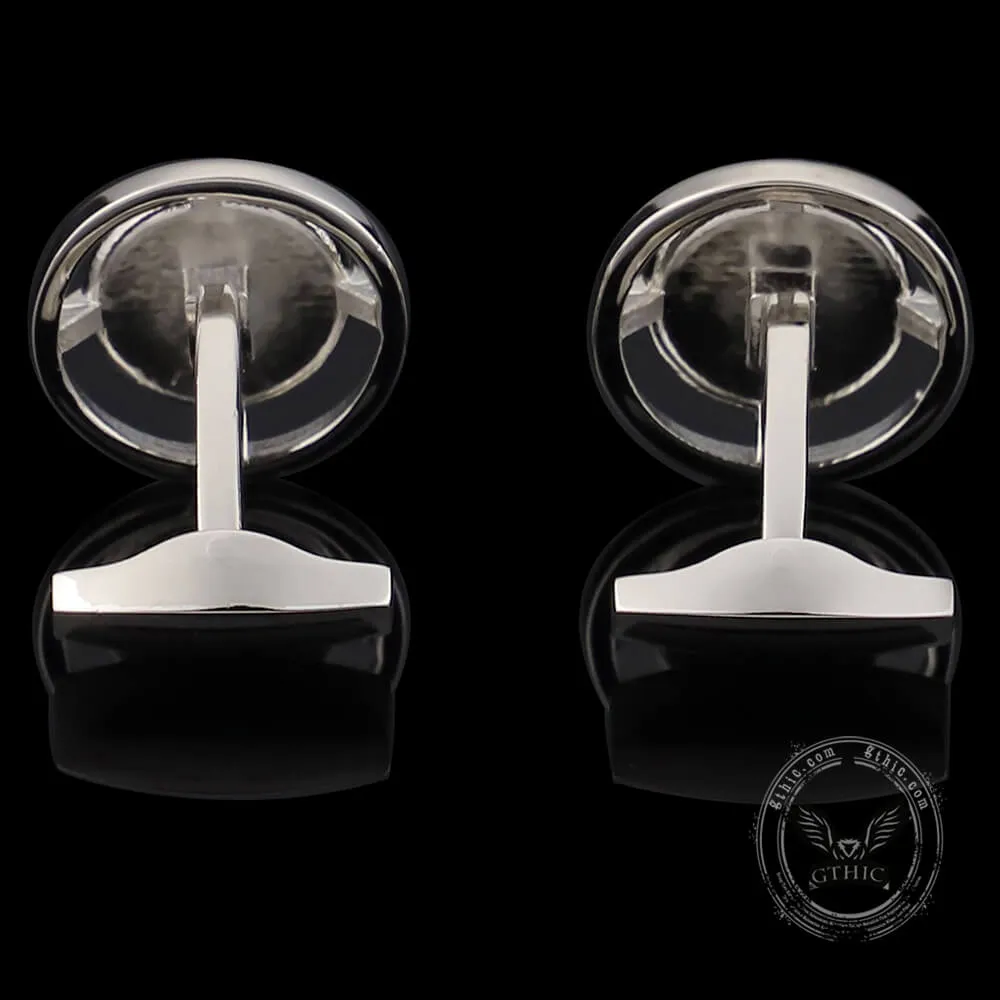 Exquisite Eye Brass Whale Back Cufflinks
