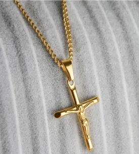 Exquisite Gold Plated Cross Necklace