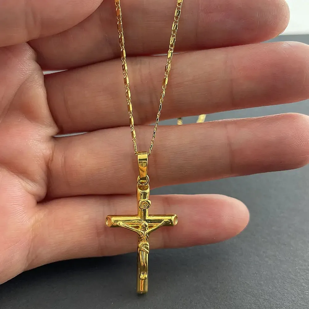Exquisite Gold Plated Cross Necklace
