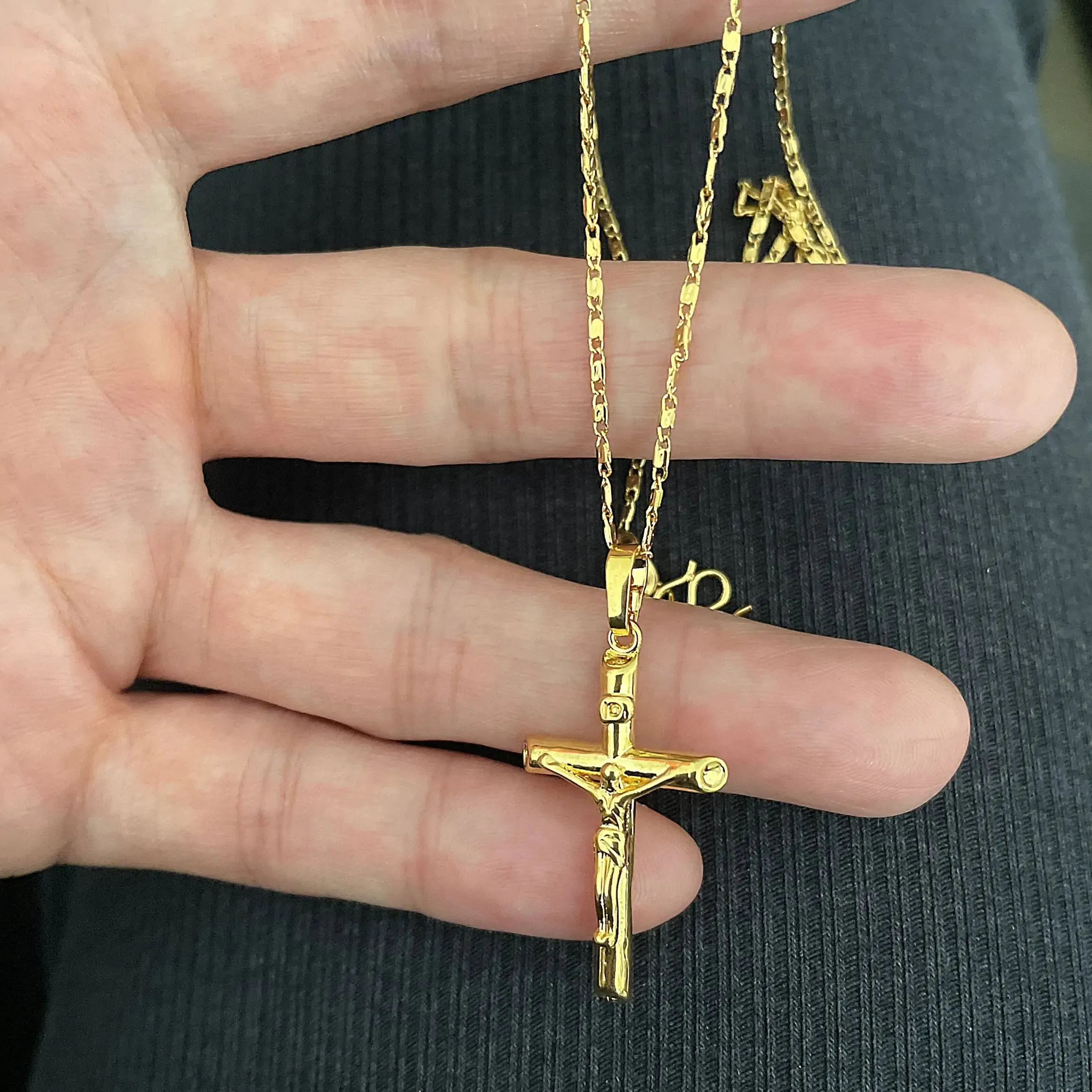 Exquisite Gold Plated Cross Necklace