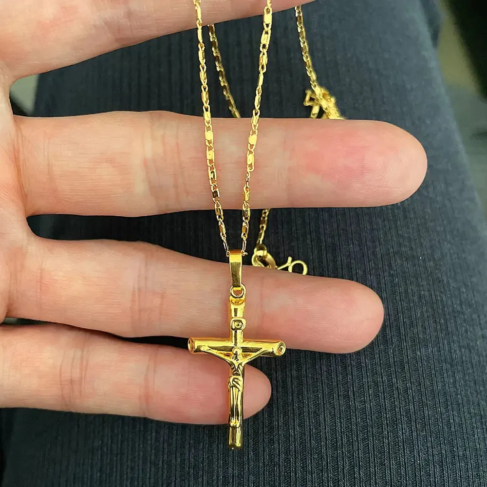 Exquisite Gold Plated Cross Necklace