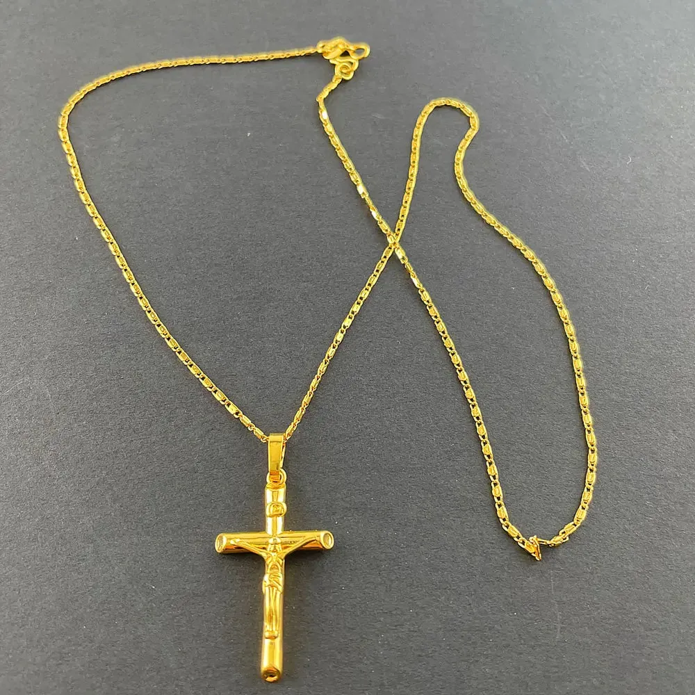 Exquisite Gold Plated Cross Necklace