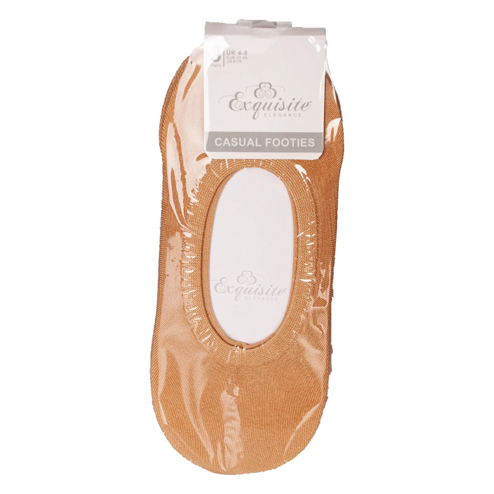 Exquisite Ladies Foot Socks 3pk - Nude