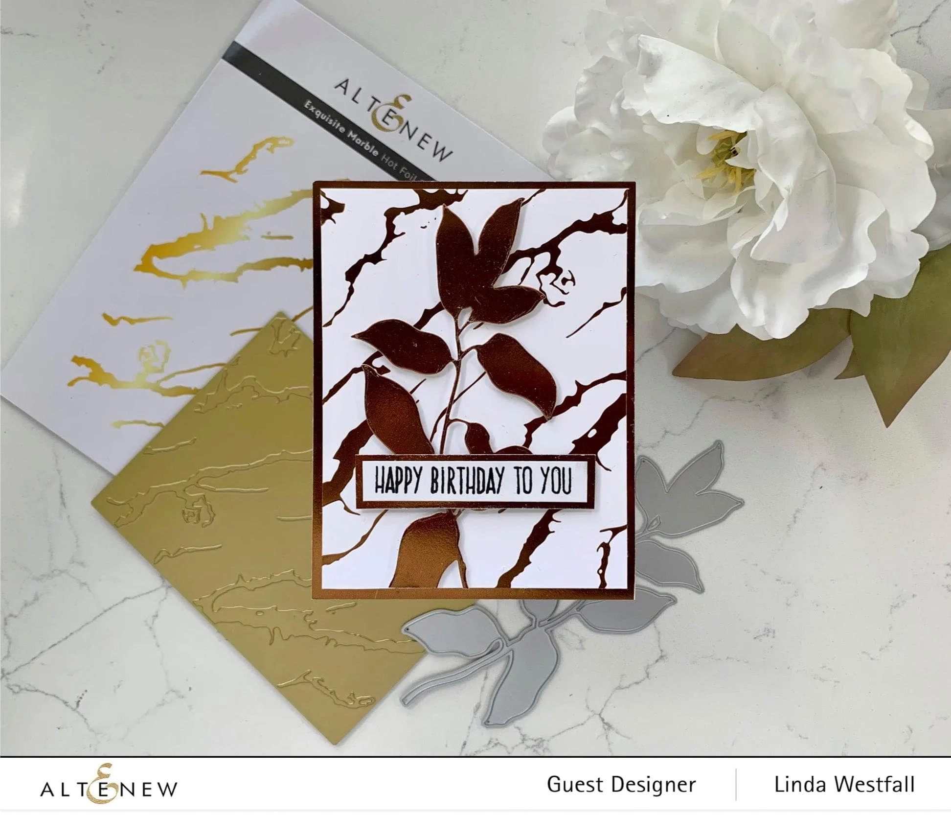 Exquisite Marble Hot Foil Plate