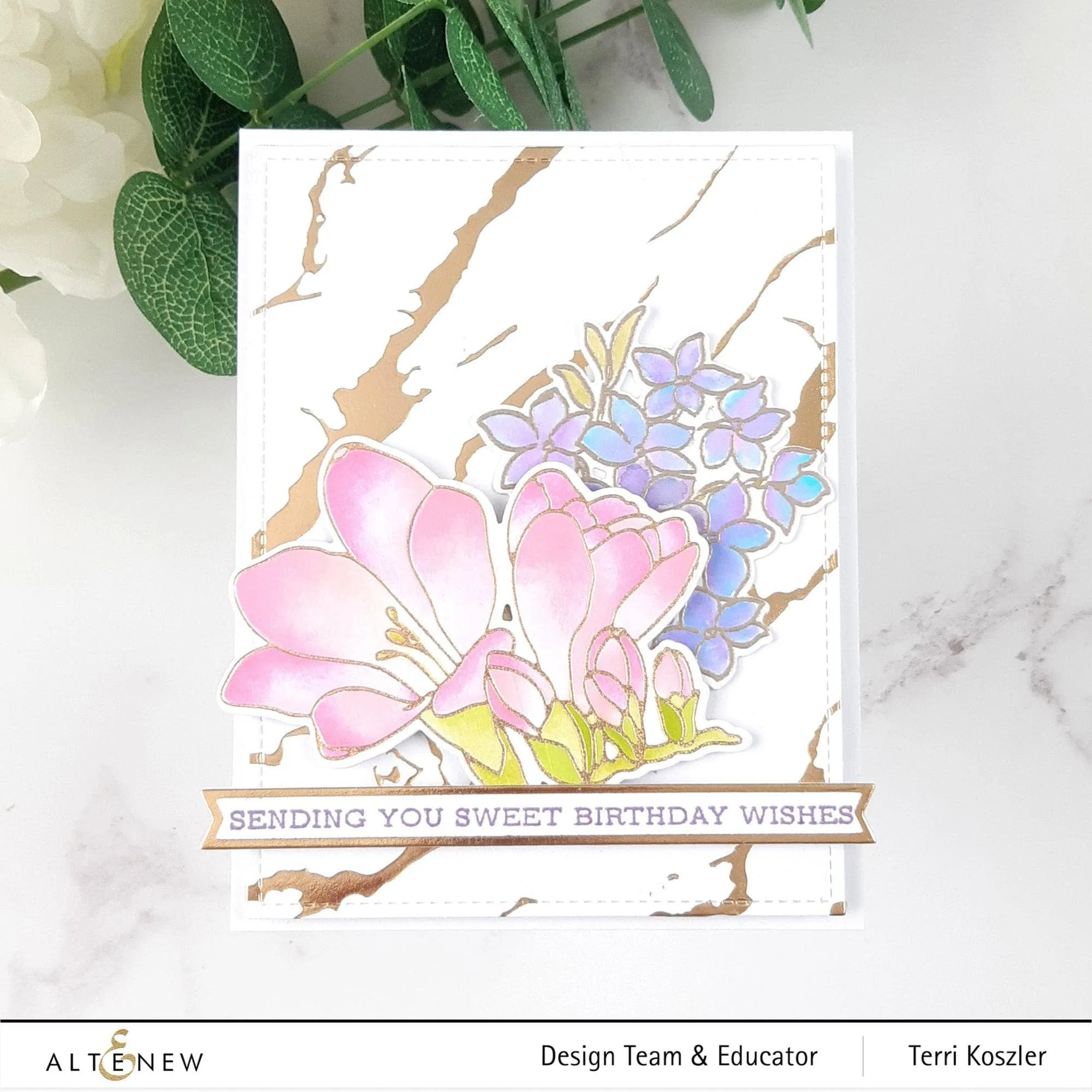 Exquisite Marble Hot Foil Plate
