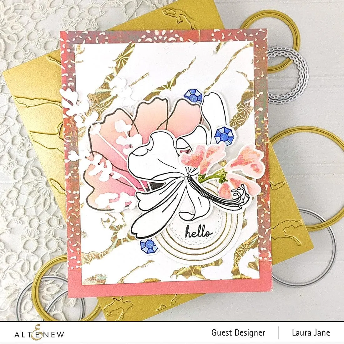 Exquisite Marble Hot Foil Plate