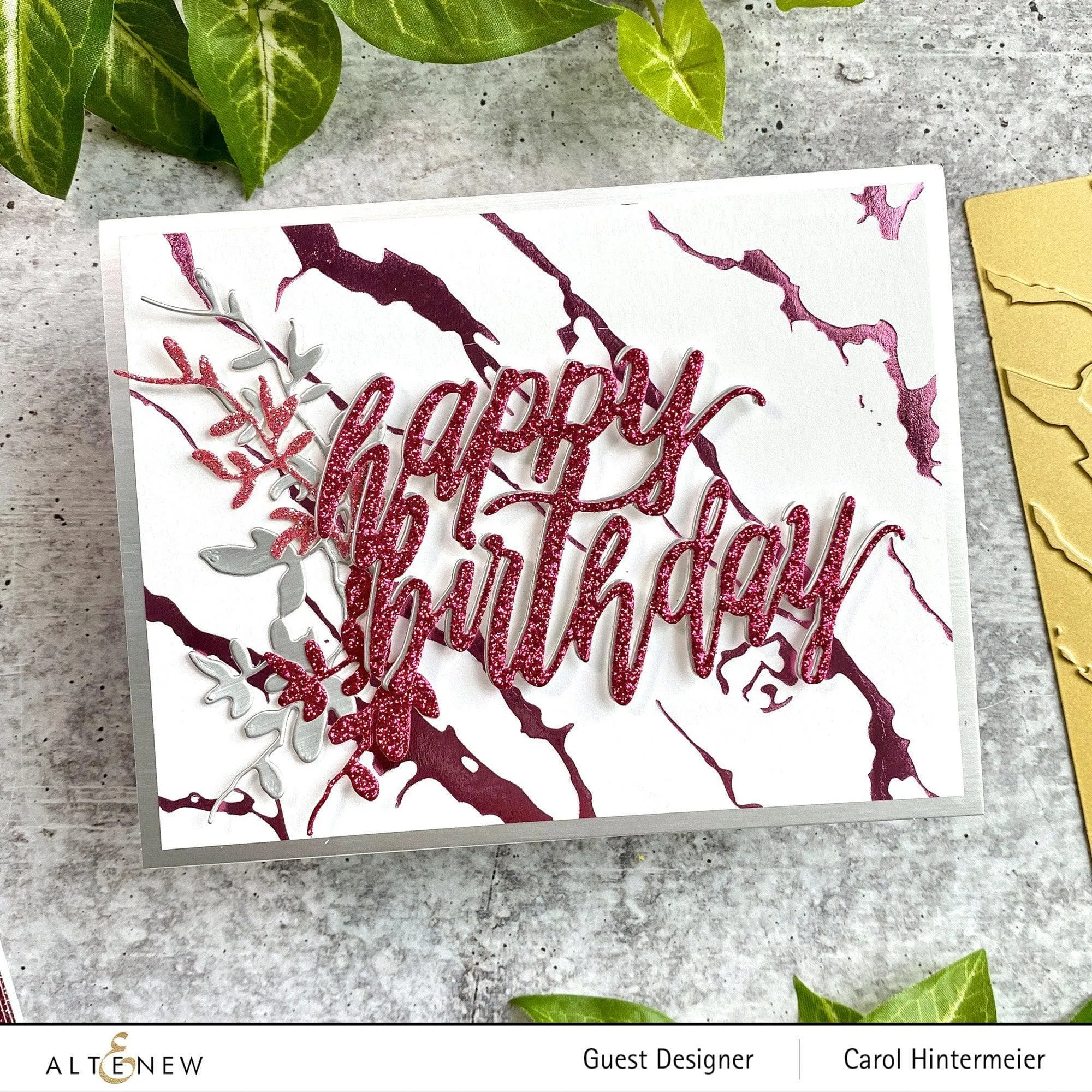 Exquisite Marble Hot Foil Plate