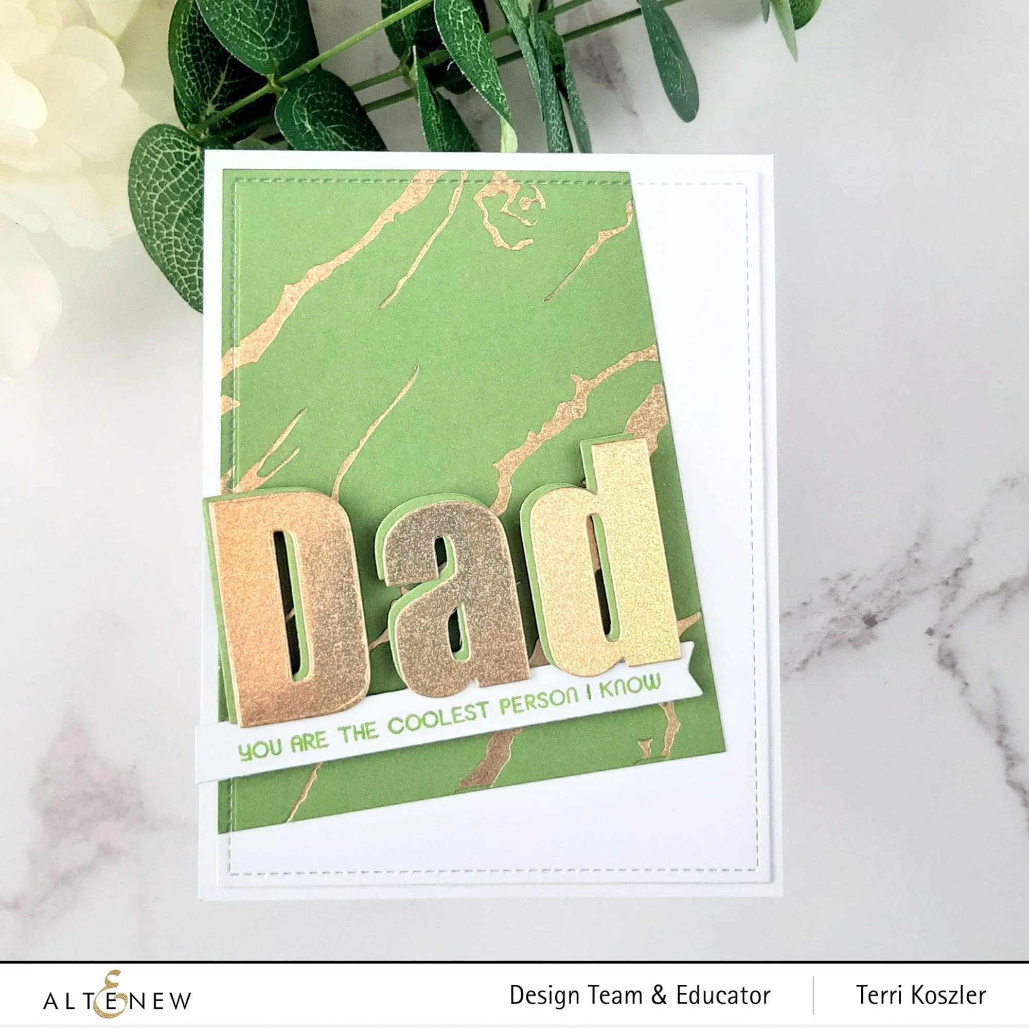 Exquisite Marble Hot Foil Plate
