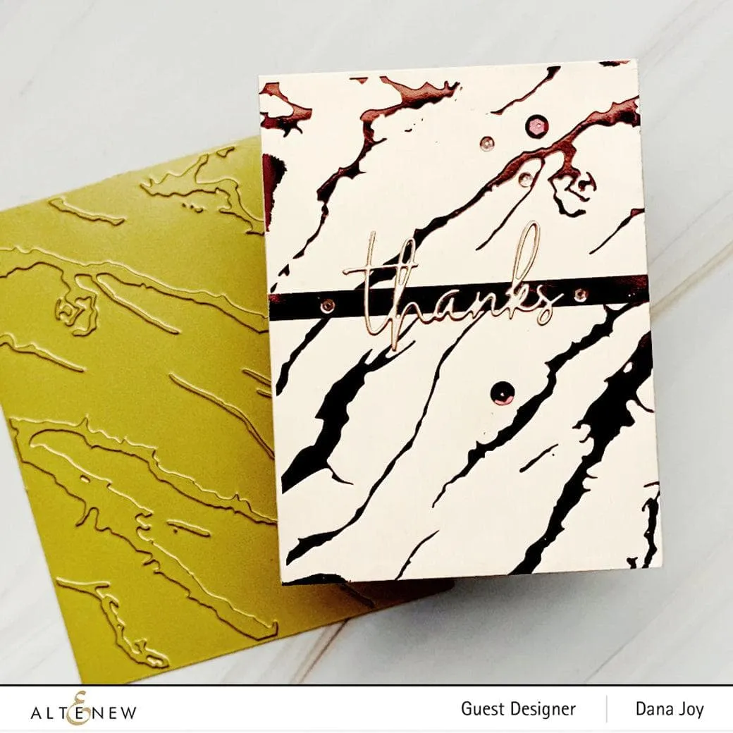 Exquisite Marble Hot Foil Plate